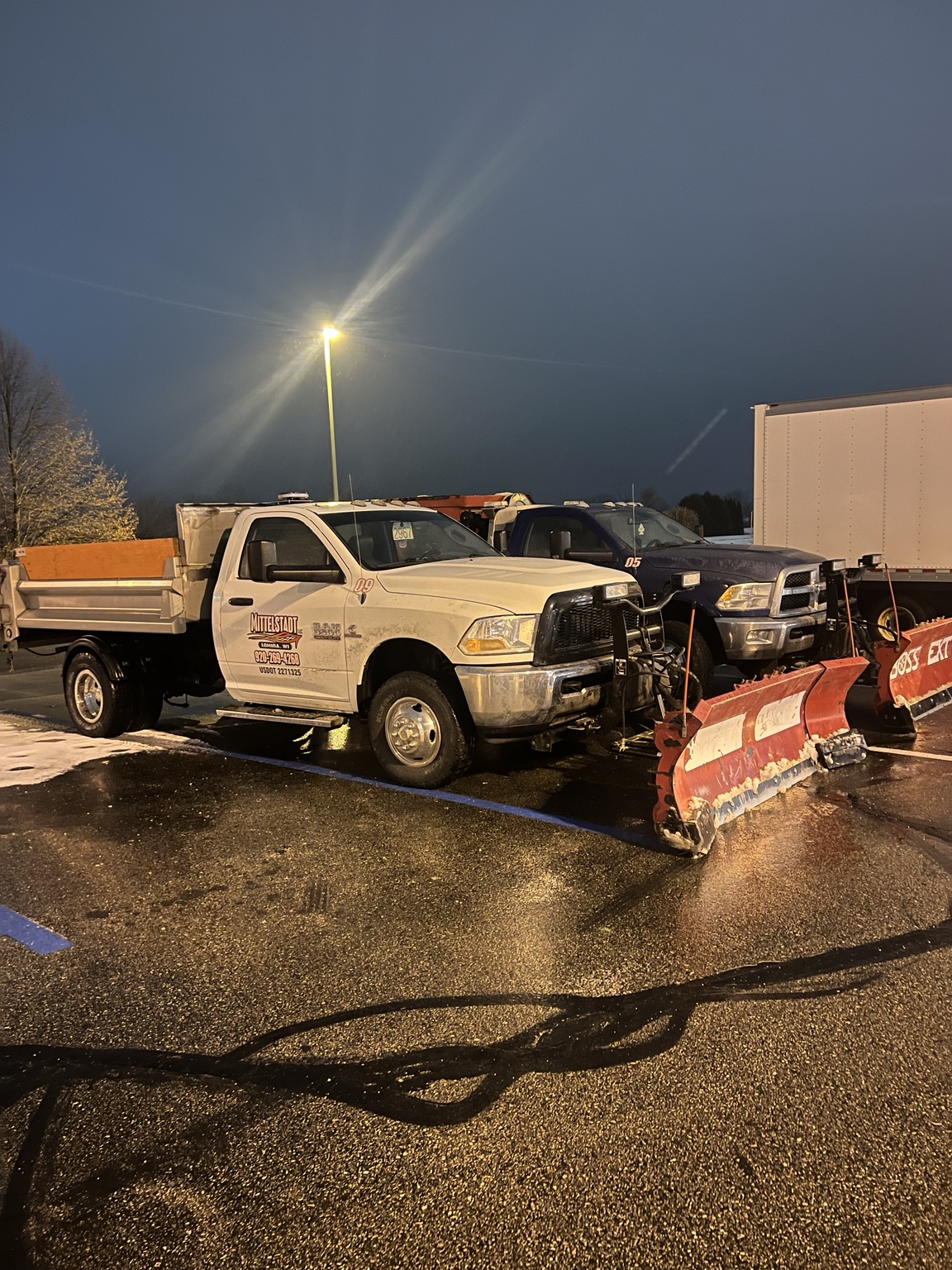Mittelstadt LLC snow-removal trucks and plows